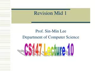 Revision Mid 1