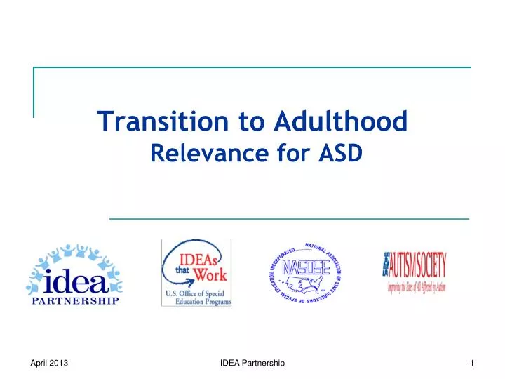 transition to adulthood relevance for asd