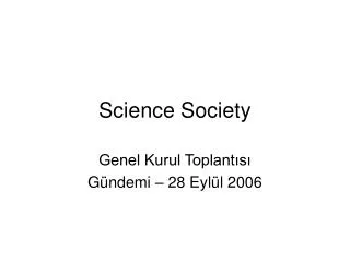 science society