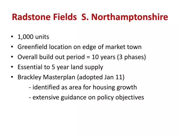 radstone fields s northamptonshire
