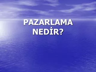 pazarlama ned r