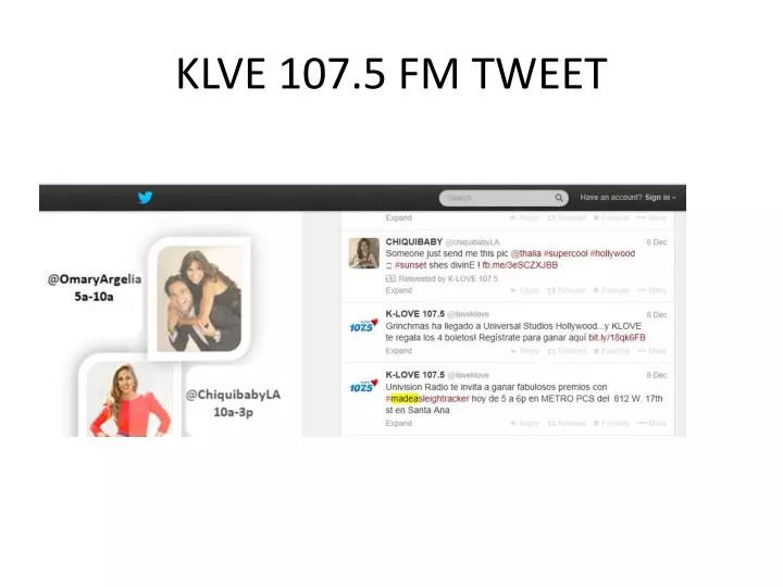 klve 107 5 fm tweet