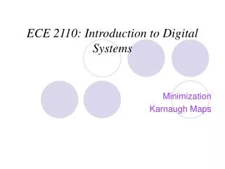 ECE 2110: Introduction to Digital Systems