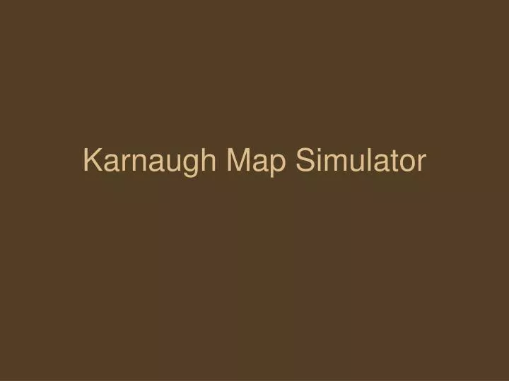 karnaugh map simulator