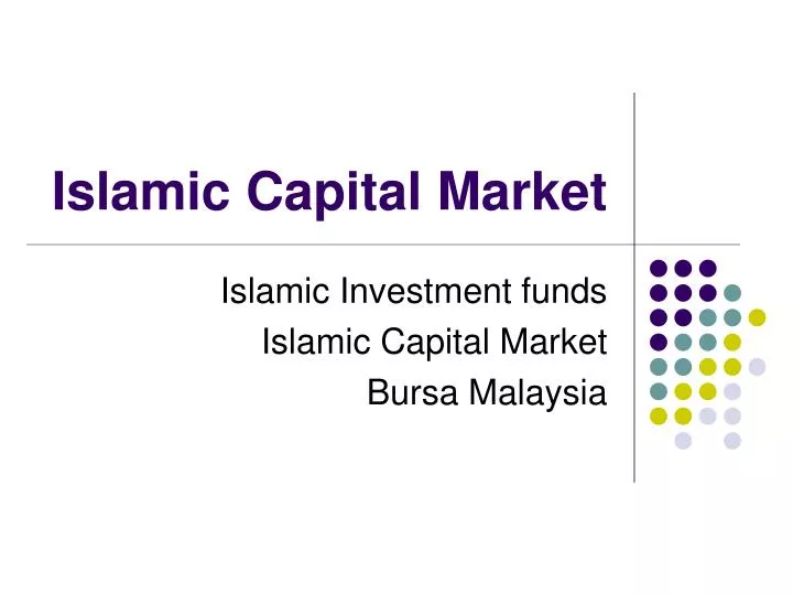 islamic capital market