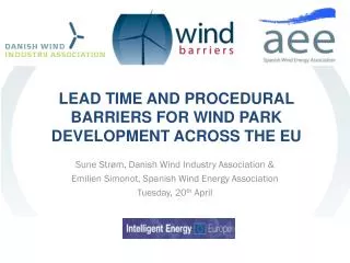 LEAD TIME AND PROCEDURAL BARRIERS FOR WIND PARK DEVELOPMENT ACROSS THE EU