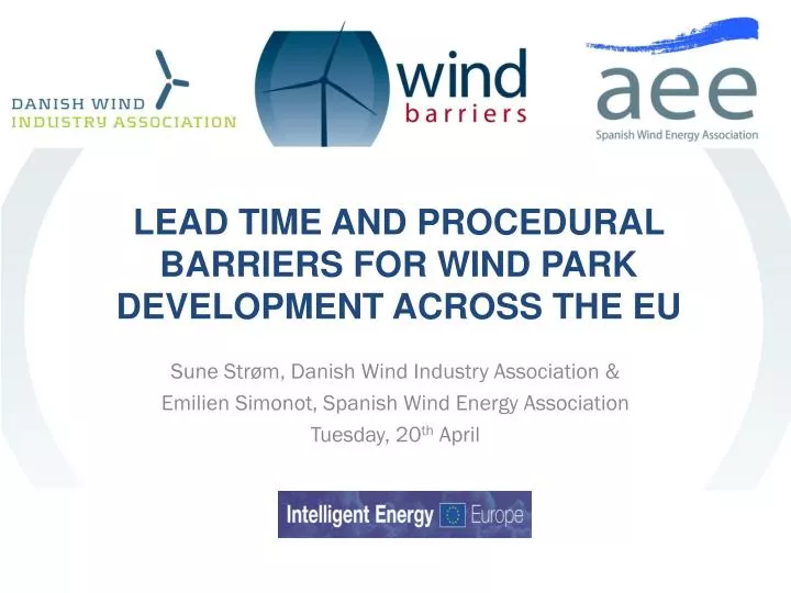 lead time and procedural barriers for wind park development across the eu