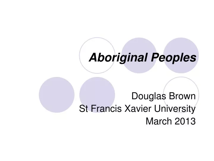 aboriginal peoples