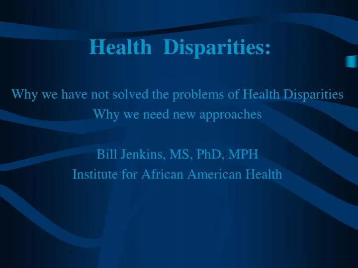 health disparities