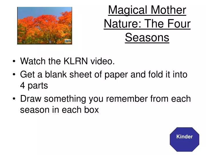 magical mother nature the four seasons