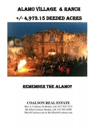 Alamo Village &amp; Ranch +/- 4,973.15 deeded acres