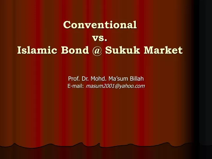 conventional vs islamic bond @ sukuk market