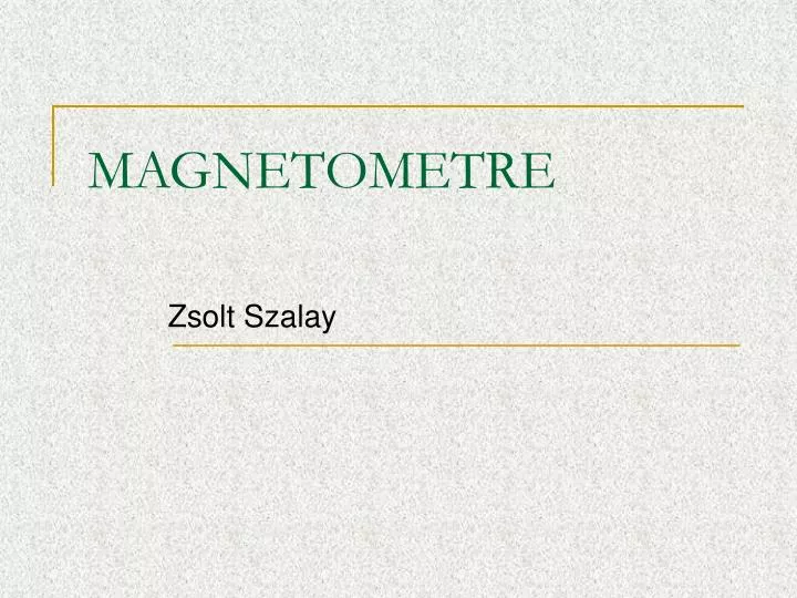 magnetometre