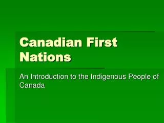 Canadian First Nations