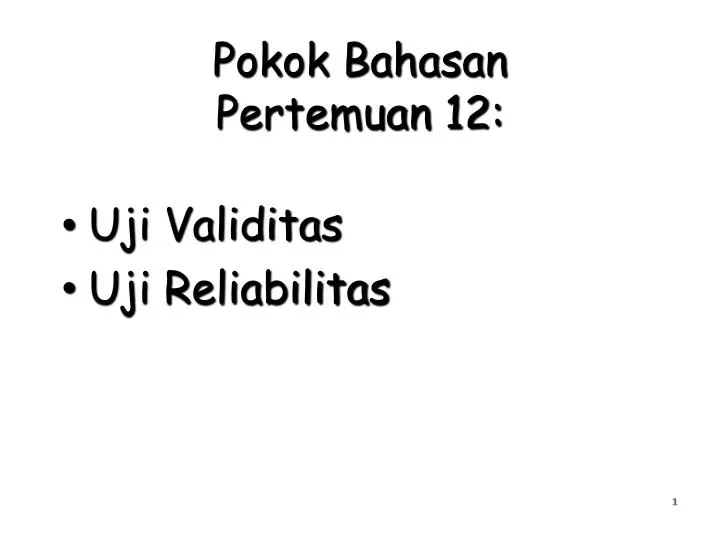 pokok bahasan pertemuan 12