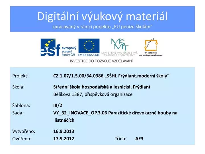 digit ln v ukov materi l zpracovan v r mci projektu eu pen ze kol m