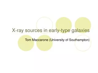 X-ray sources in early-type galaxies