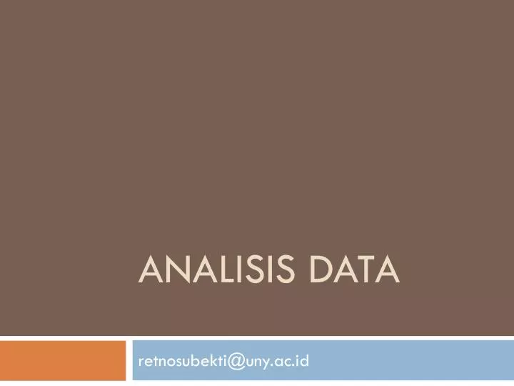 analisis data