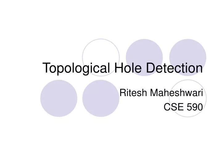 topological hole detection