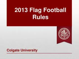 2013 Flag Football Rules