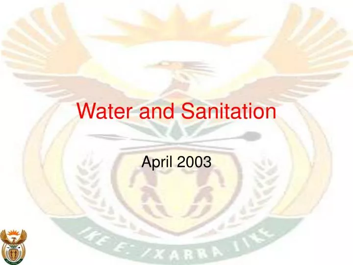water and sanitation