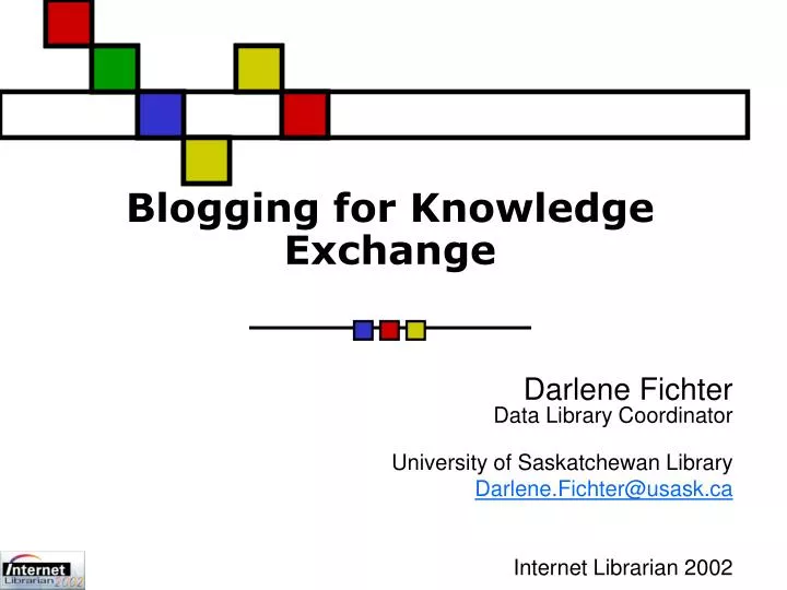blogging for knowledge exchange