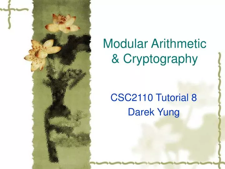 modular arithmetic cryptography