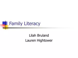 Family Literacy