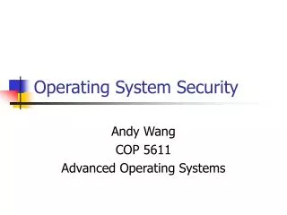 operating system security