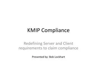 KMIP Compliance