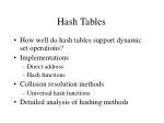 Hash Tables - slide 1
