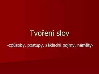 tvo en slov