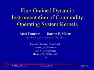 Fine-Grained Dynamic Instrumentation of Commodity Operating System Kernels