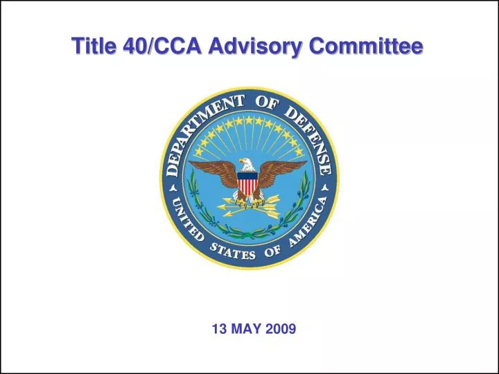 title 40 cca advisory committee