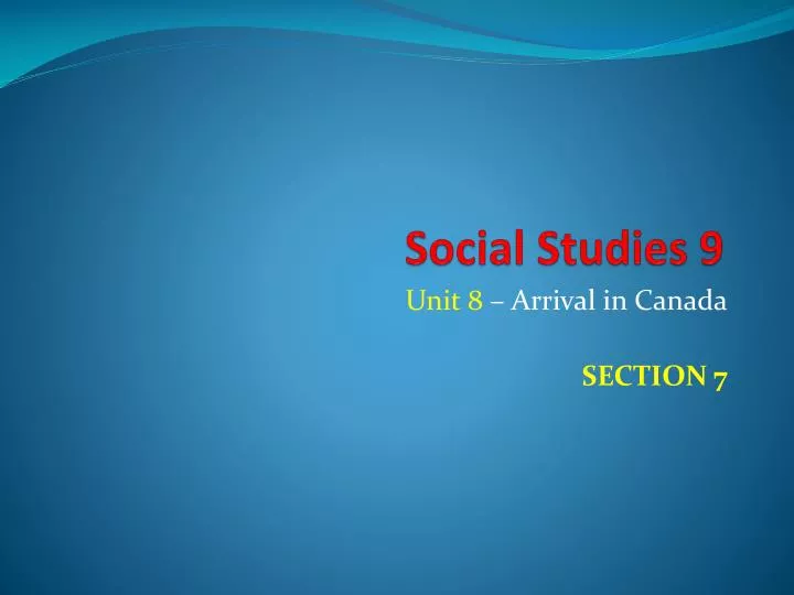 social studies 9