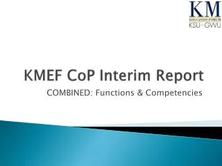 KMEF CoP Interim Report