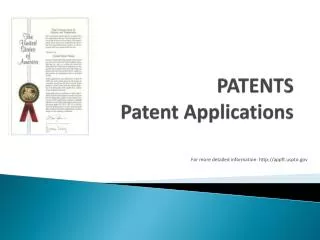 PATENTS Patent Applications