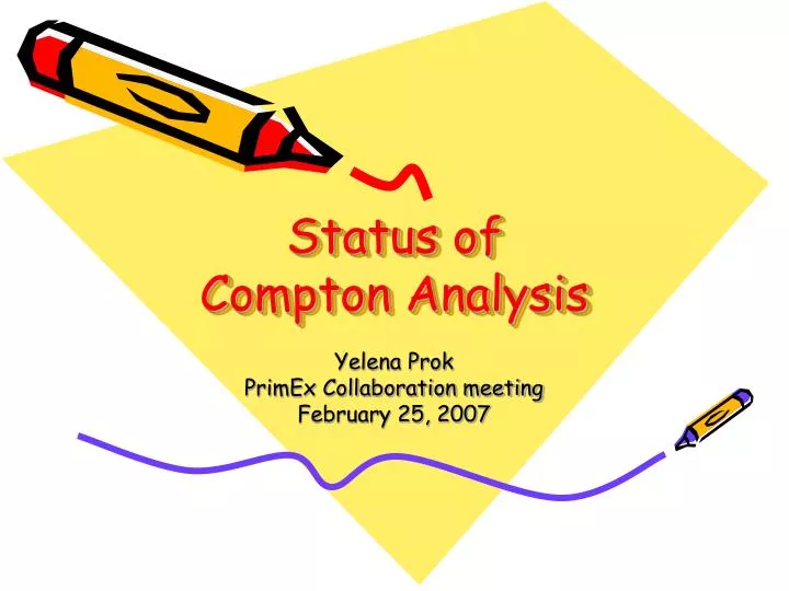 status of compton analysis