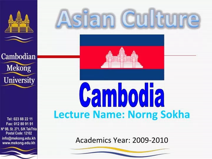 lecture name norng sokha academics year 2009 2010