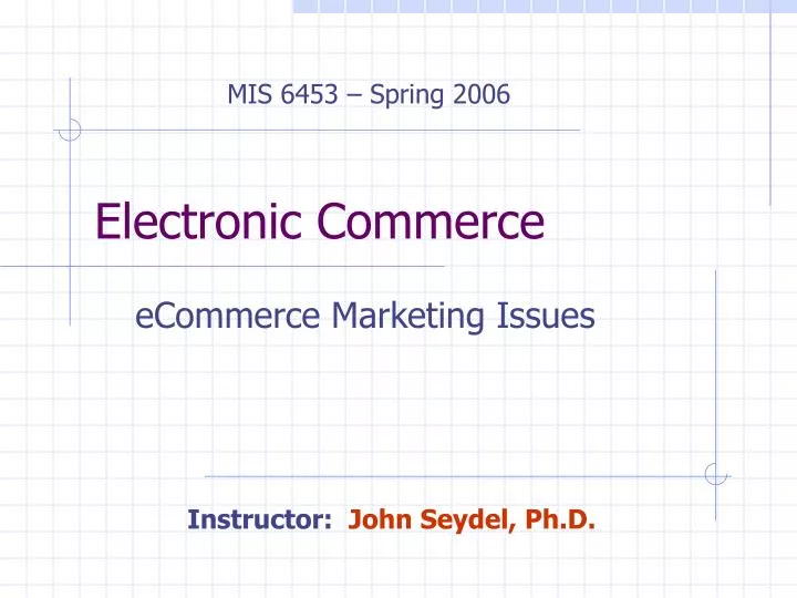 electronic commerce