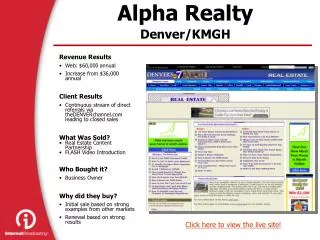 Alpha Realty Denver/KMGH
