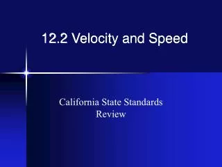 12.2 Velocity and Speed