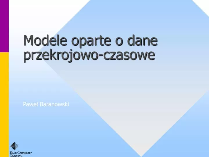 modele oparte o dane przekrojowo czasowe