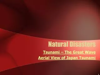 Natural Disasters