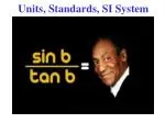 Units, Standards, SI System - slide 1