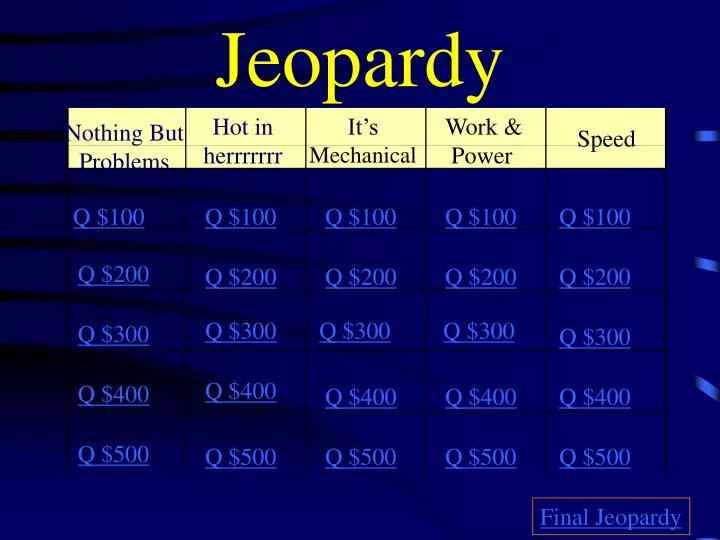 jeopardy