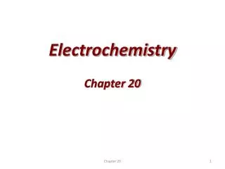 Electrochemistry Chapter 20