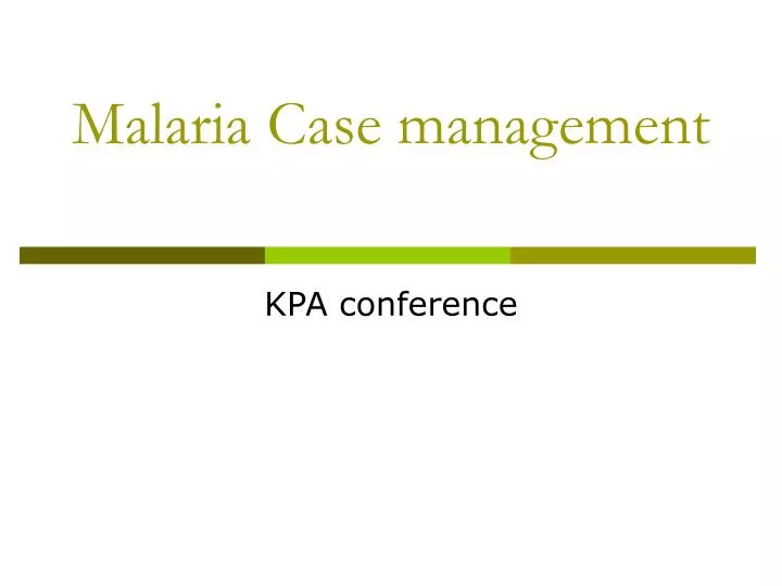 malaria case management