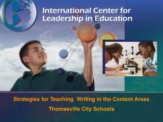 Strategies for Teaching Writing in the Content Areas Thomasville City Schools