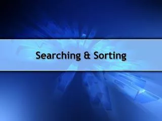searching sorting